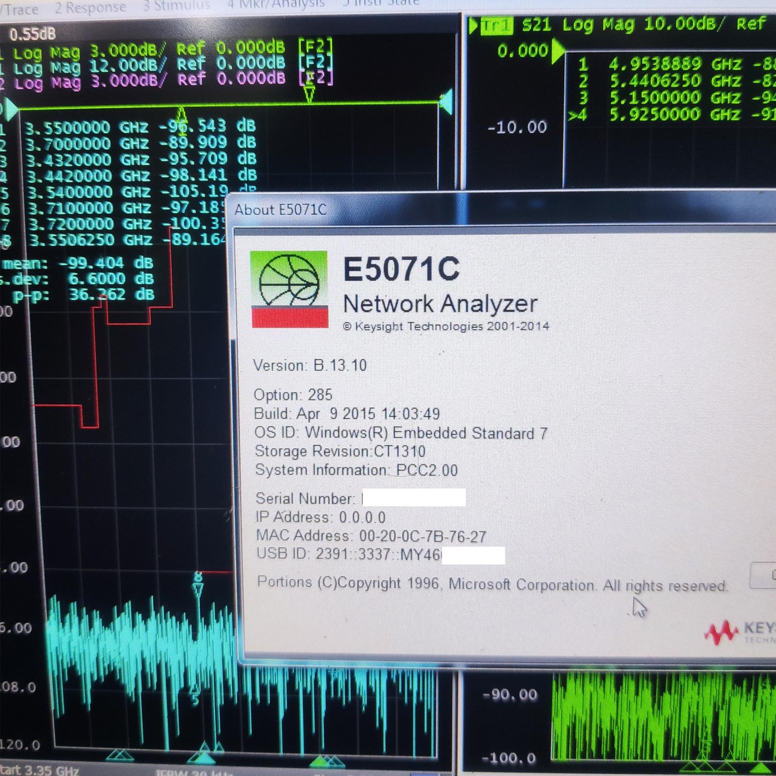 E5071C矢量網絡分析儀租賃